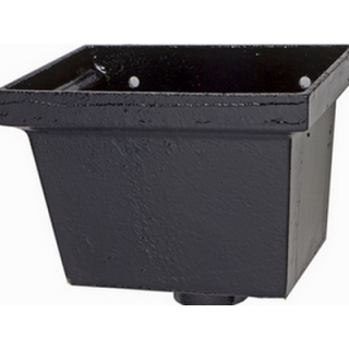 Cast Iron Large Rectangular Hopper c/w 4" x 3"