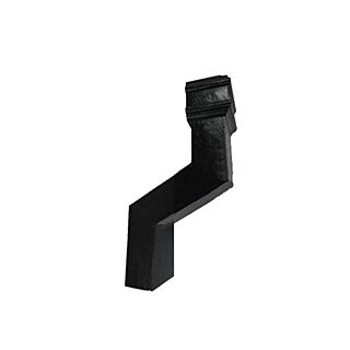 Cast Iron 4" x 3" Rectangular 120 °. Offset 6in (152mm) - Painted Finish