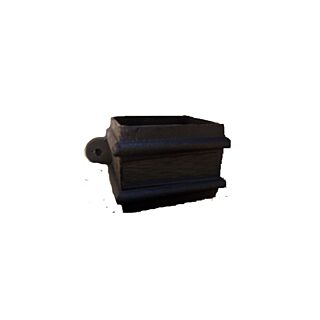 4" Inch x 3" Inch (100 x 75mm) Rectangular Cast Iron Socket - Painted Finish