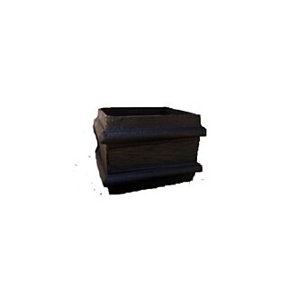 4" Inch x 3" Inch (100 x 75mm) Rectangular Cast Iron Socket without Ears - Painted Finish