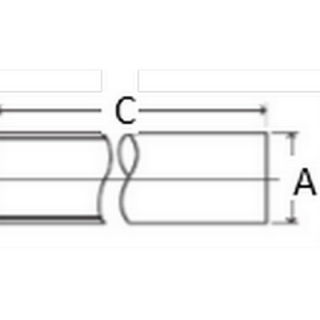 2'' (50mm) LCC Soil Pipe 6FT (1.83m) Length, No Ears, Bitumen Black Finish