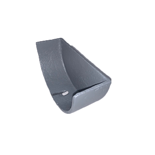 5" x 3" Deep Half Round Stop End External - Transit Primed