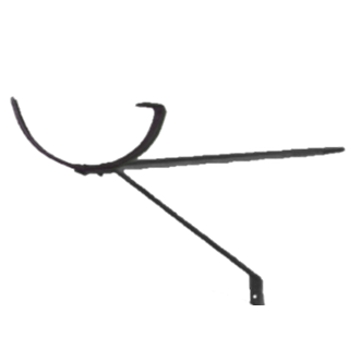 4 1/2" Half Round Drive Bracket c./w Stay