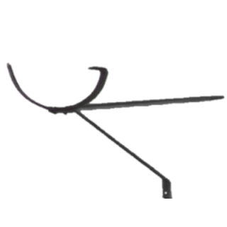 5" Half Round Drive Bracket c./w Stay