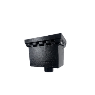 Cast Iron Rectangular Castellated Hopper c/w 3"(75mm)