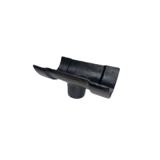 6" Half Round Running Outlet with Double Spigot Socket