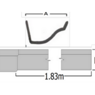 4 1/2" Victorian Ogee Gutter 1.83m length