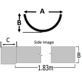 6" Half Round Gutter 1.83m Length