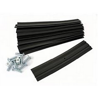 Half Round Rubber Gutter Joint - 20 Pack - c/w BLACK Nut, Bolt & Washer