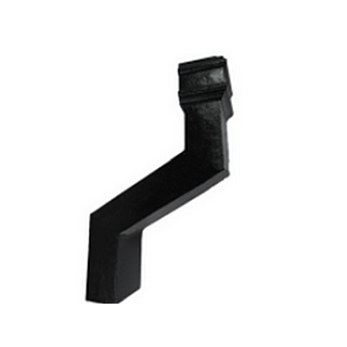 Cast Iron 4" x 3" Rectangular 120 °.Offset 12in (304mm) - Painted Finish