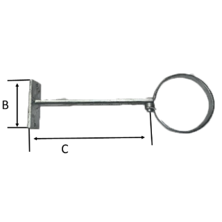 4" (100mm) Round LCC Push Fit Soil Extended Pipe Clip - Galvanised Steel