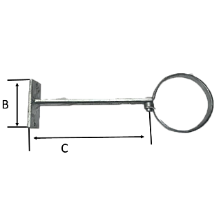 4'' (100mm) LCC Soil Extended Pipe Clip - Galvanised Steel