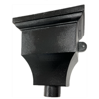 Heritage Cast Iron Royal Ornamental Hopper c/w x (100 x 75mm) Outlet - Size: 305mm(W) x 197mm(D) x 275mm(H) Available in Transit Primed or Painted Finish