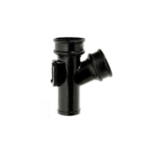 4'' (100mm) LCC Soil Pipe 112° Branch c/w Access, Bitumen Black Finish