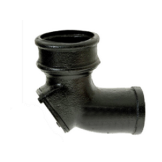 4'' (100mm) Heritage Cast Iron LCC Soil Pipe 92° Access Bend, Bitumen Black Finish