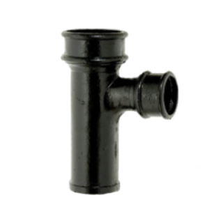 4'' (100x50mm) LCC Soil Pipe Unequal Branch @ 90°, Bitumen Black Finish
