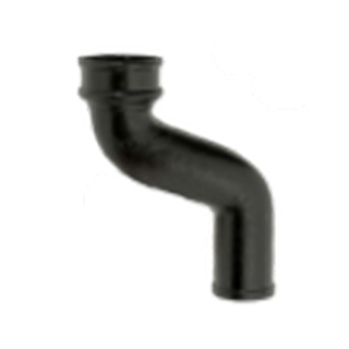 4'' (100mm) LCC Soil Pipe 12'' Projection Offset, Bitumen Black Finish