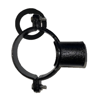 4" (100mm) Cast Iron Round LCC Push Fit Soil Strap on Boss c/w 2" Push-Fit Spigot (Connects to SX20 Socket)