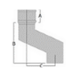 Cast Iron 4" x 3" Rectangular 135 ° Plinth Offset 3in (76mm) with Ears