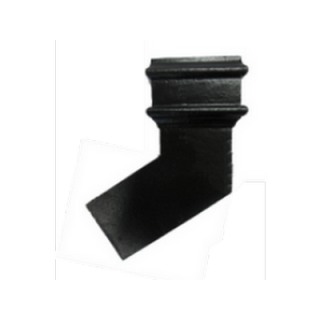 Cast Iron 4" x 3" Rectangular 112.5 ° Bend Left & Right without Ears