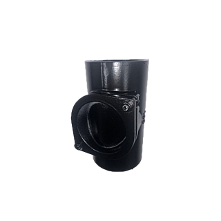 4" (100mm) Round LCC Push Fit Soil Access Pipe with Oval Door - Primed in Black, Grey or Red