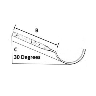 4" Half Round Rafter Bracket Top Fix