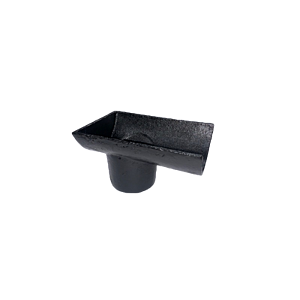 5" Half Round Dropend 3" Outlet Spigot - Transit Primed