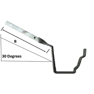 4" Half Round Rafter Bracket Side Fix - Painted Finish