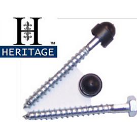 M8 Coach Screw - 3" (75mm) - c/w Black Cap x10