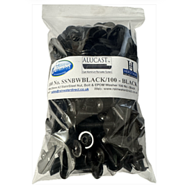 M6 x 30mm A2 Stainless Steel Nut, Bolt & EPDM Washer-Self Colour x100