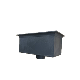 Cast Iron No. 42 14" Hopper c/w 4 x 3"(100 x 75mm) - Transit Primed