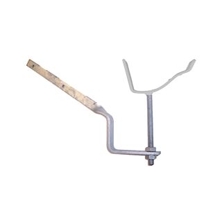 5" Victorian Ogee Rafter Bracket Side Fix Angled - Galvanised Finish