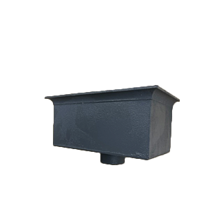 Cast Iron No. 42 14" Hopper c/w 4 x 3"(100 x 75mm) - Transit Primed