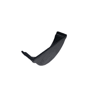 4 1/2" Beaded Half Round Stop End External - Painted Finish