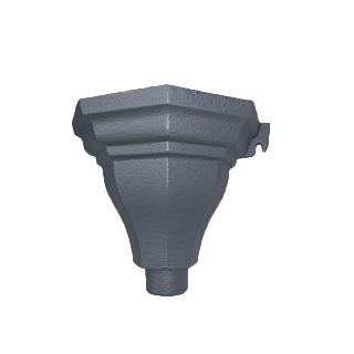 Cast Iron Flat Back Hopper c/w 4"(100mm) - Transit Primed