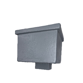 Cast Iron Large Rectangular Hopper c/w 4" x 3" - Transit Primed