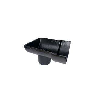 4" Half Round Dropend 3" Outlet Socket - Transit Primed