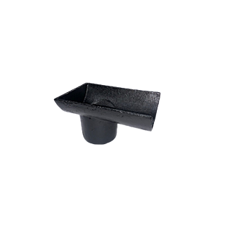 4" Half Round Dropend 3" Outlet Spigot - Transit Primed