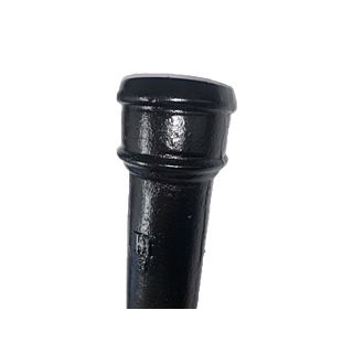 4" Round 3ft (0.9m) Pipe Length without Ears - Painted Finish