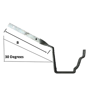 4" Half Round Rafter Bracket Side Fix - Galvanised Finish