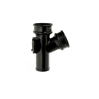 4'' (100mm) LCC Soil Pipe 112° Branch c/w Access, Bitumen Black Finish
