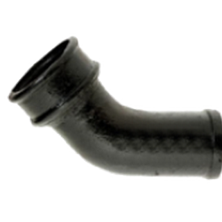 4'' (100mm) LCC Soil Pipe 135° Bend, Bitumen Black Finish