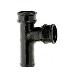 2" (50mm) LCC Soil Pipe 92 ° Branch, Bitumen Black Finish