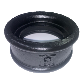2" (50mm) Round LCC Push Fit Soil Push Fit Socket Non Eared - Painted Finish