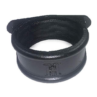 4'' (100mm) LCC Soil Slip Socket c/w Ears, Bitumen Black Finish