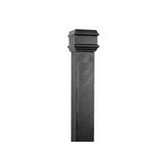 Cast Iron 4" x 3" Rectangular 6ft (1.83m) Pipe Length without Ears - Painted Finish