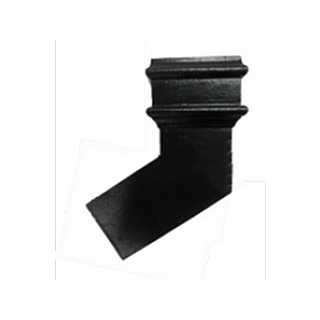 Cast Iron 4" x 3" Rectangular 112.5 ° Bend Front & Back without Ears - Painted Finish