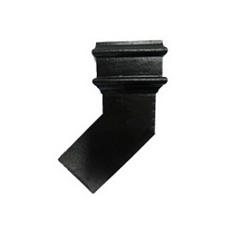 Cast Iron 4" x 3" Rectangular 135 ° Bend Front & Back without Ears - Painted Finish