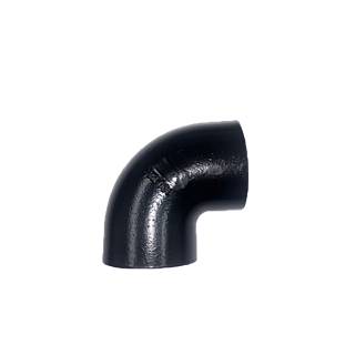 4" (100mm) Round LCC Push Fit Soil Short Radius Bend 92.5 ° - Primed in Black, Grey or Red