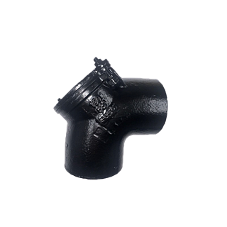 4" (100mm) Round LCC Push Fit Soil Short Radius Bend 92.5 ° with Door - Primed in Black, Grey or Red